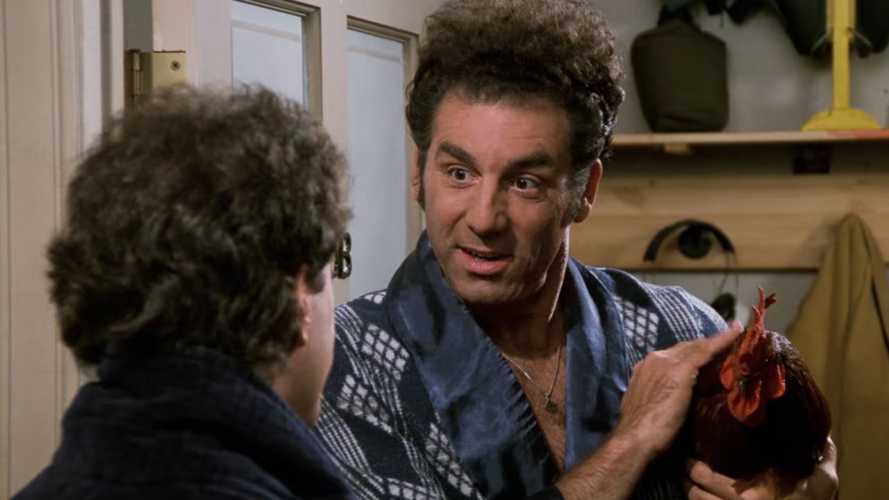 <p>                     When Kramer purchases a chicken to produce his own eggs, he finds out the bird — named “Little Jerry Seinfeld” — is actually a rooster. Hoping to get something out of the deal, he enters his new pet into an underground competition, but he interrupts it when he learns Little Jerry’s opponent is undefeated.                   </p>