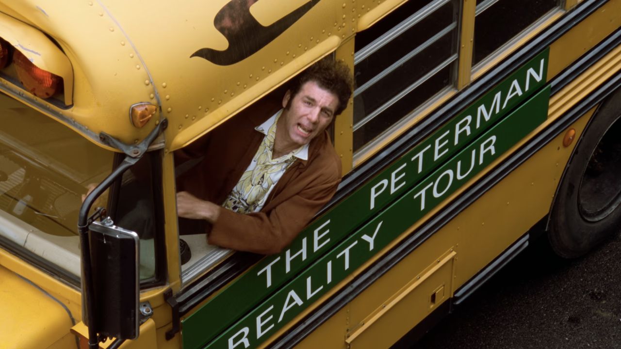 <p>                     After selling off his own stories for J. Peterman (John O’Hurley) to use in his memoir, Kramer realizes he has an opportunity to cash in and starts a bus tour highlighting himself as "The Real Peterman.” According to a featurette on the <em>Seinfeld</em> Season 8 DVD set, this “Muffin Tops” subplot is actually based on a real bus tour hosted by Kenny Kramer — a friend of co-creator Larry David who inspired Richards’ character and wanted to prove he is the “real Kramer.”                   </p>