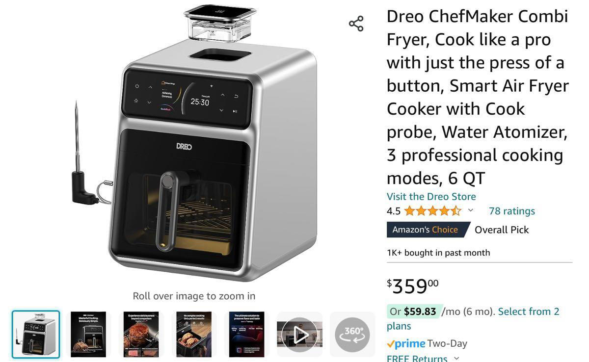 Thinking of selling my Dreo Chef Combi air fryer cooker. - Stein Way