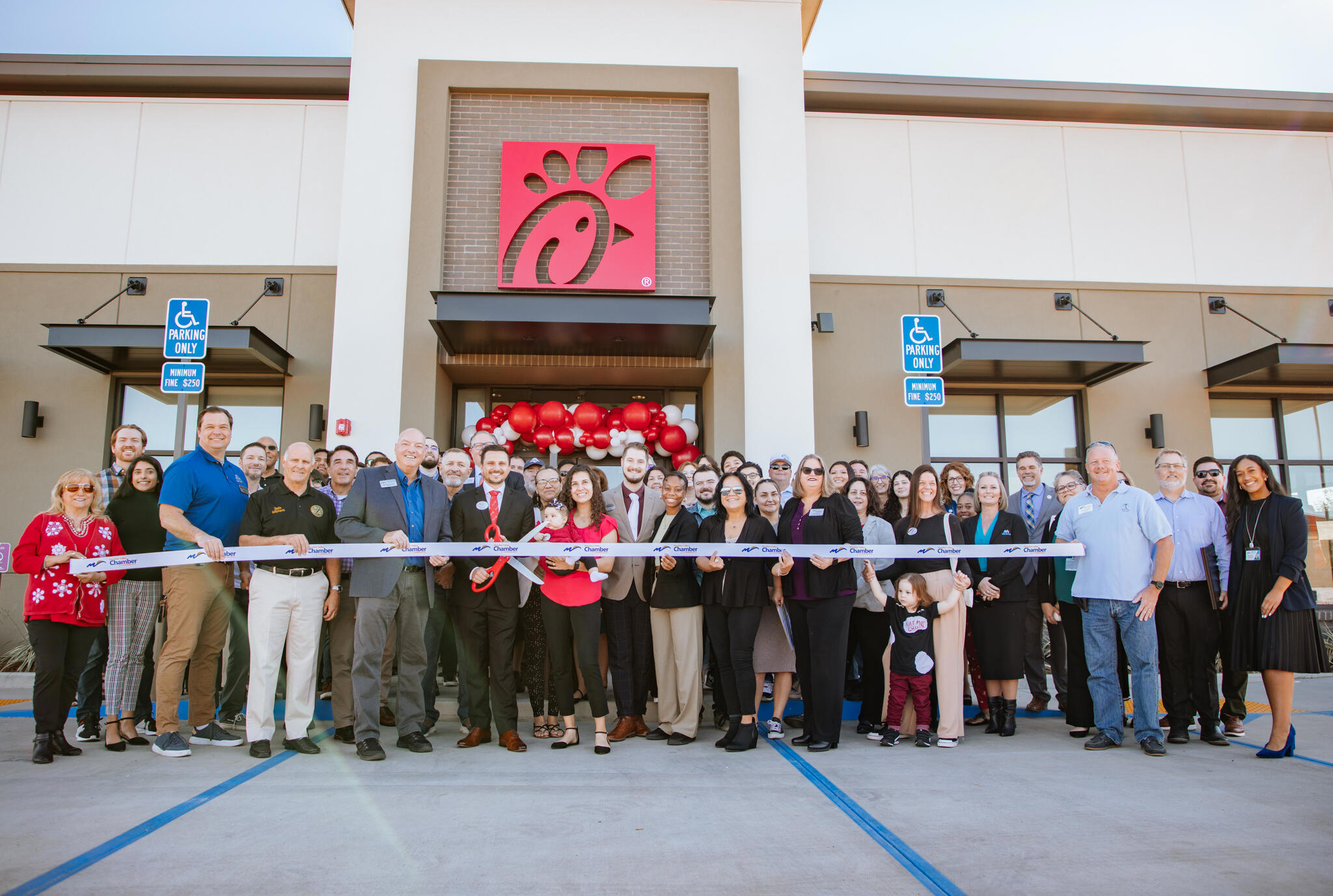 This morning, we cut the ribbon and officially ChickfilA to