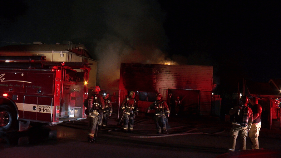 Fire Crews Seen Battling A House Fire In North Bakersfield   AA1l7QY1.img