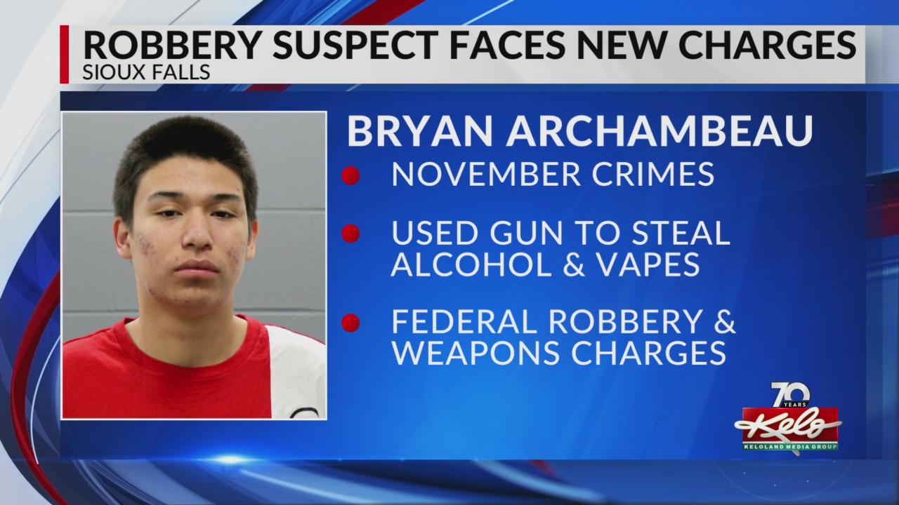 Sioux Falls Robbery Suspect Faces New Charges