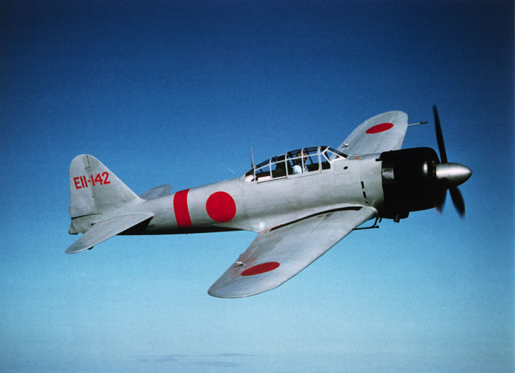 <p>While Japanese-flown Mitsubishi <a href="https://www.warhistoryonline.com/world-war-ii/mitsubishi-zero-plane.html" rel="noopener">A6M Zeros</a> are known for their green paint job, they actually entered the Second World War sporting a much more muted grey tone - and one that didn't react well to sunlight. It wasn't until 1943 that the aircraft began being painted green.</p> <p>Given this, the Zeros flown in <em>Pearl Harbor</em> should be grey. Instead, they're painted green, which isn't all that historically accurate.</p>