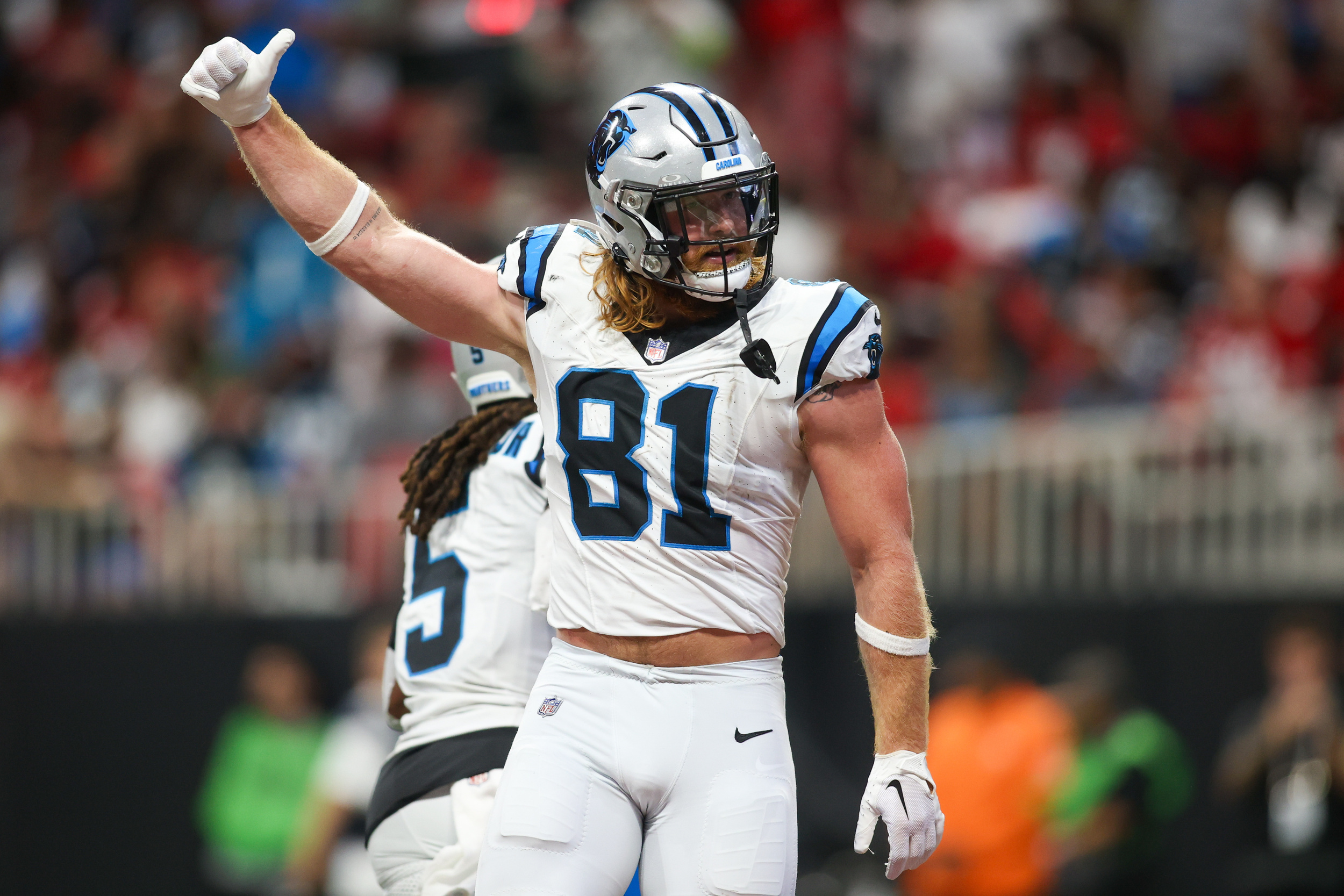 panthers tight end addresses nfl future