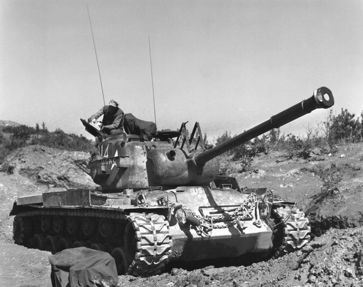 The M46 Patton was the first American tank to be named for George Patton. (Photo Credit: MSGT. J.W. HAYES / Wikimedia Commons / Public Domain)