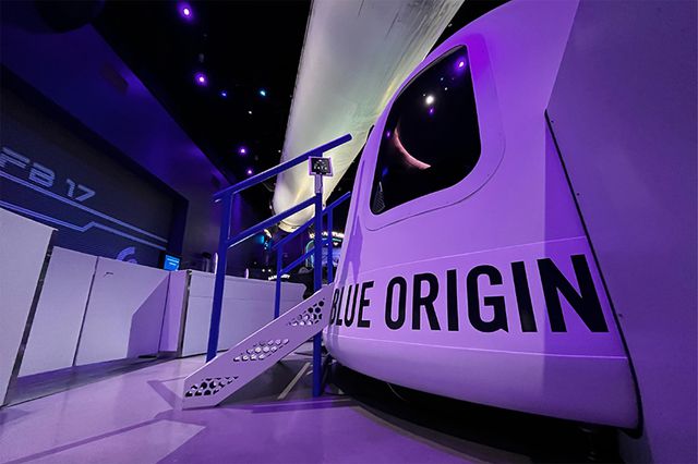 amazon, step inside a blue origin capsule thanks to it's first-ever exhibit at the kennedy space center