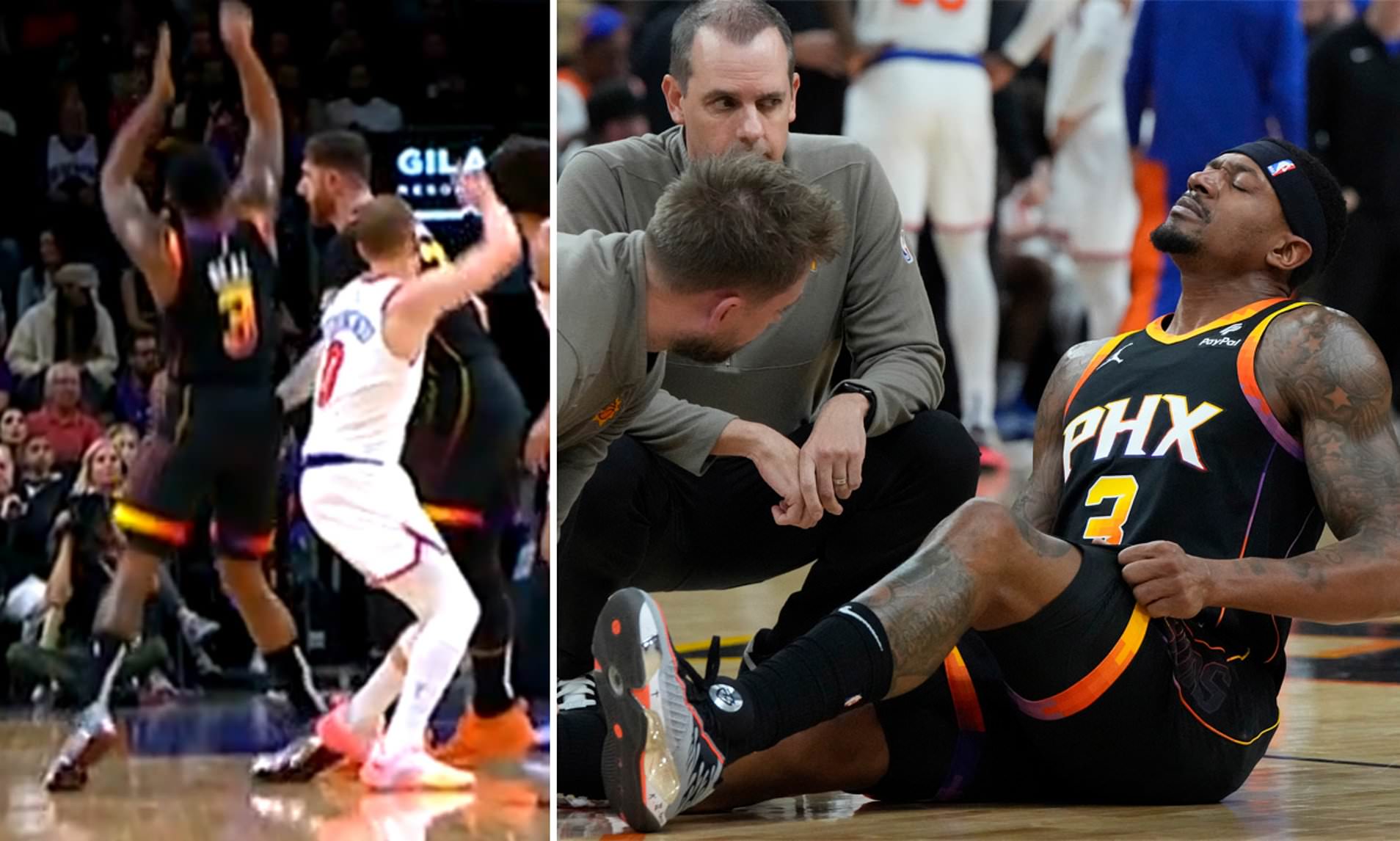 Suns' Bradley Beal Suffers Gruesome Ankle Injury In The Loss To Knicks