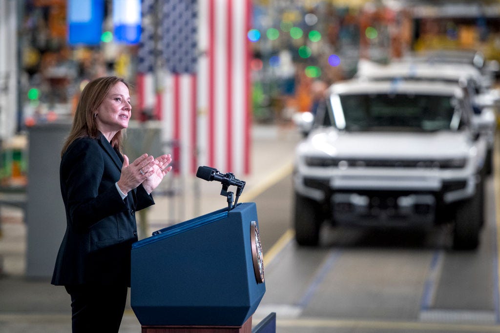 gm's ceo said 2023 would be 'a breakout year' for ev production. but demand has fallen sharply.