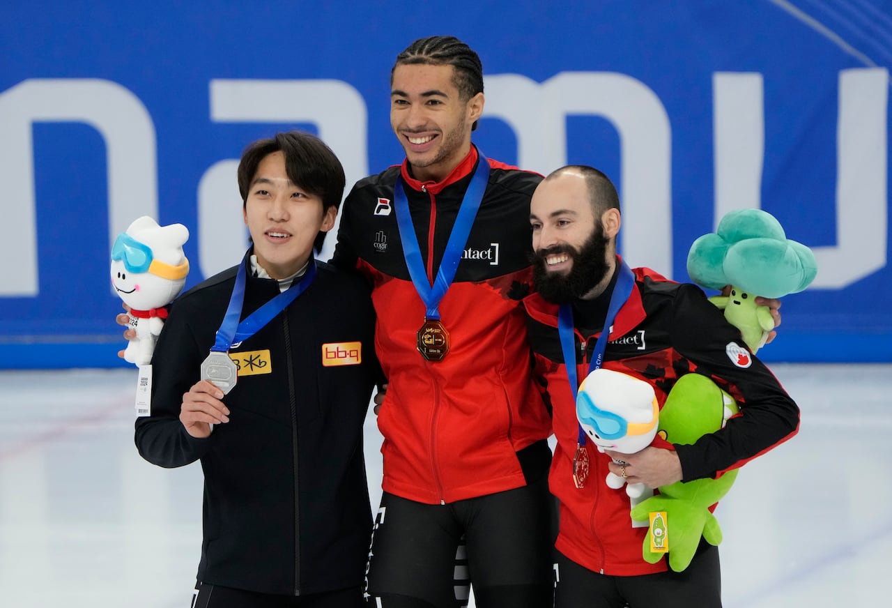 Canada's Dandjinou Strikes Gold For 2nd Medal At Short Track World Cup ...