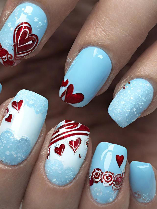 75 Blue Valentine Nail Designs And Ideas To Try In 2024