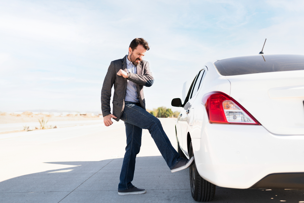 He is Mending his car