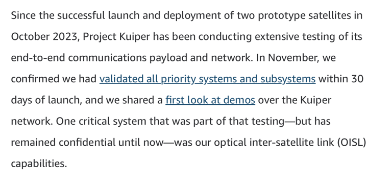 亚马逊介绍卫星网络计划 Project Kuiper，可实现 100Gbps 网速