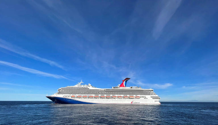 The Carnival Radiance at sea.