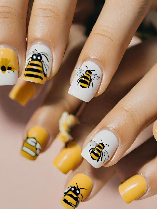 105+ Best Bumble Bee Nail Designs and Ideas to Try in 2024