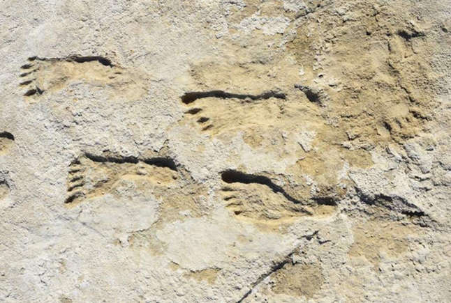 Menselijke voetafdrukken die meer dan 20.000 jaar oud zijn
