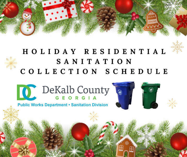 DeKalb Announces Christmas and New Year’s Residential Sanitation