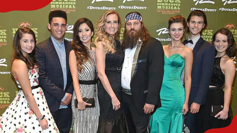 Korie, Willie Robertson, and their six children attend the "Duck Commander Musical" premiere at the Rio Hotel in Las Vegas, Nevada. Photo: Ethan Miller Source: Getty Images