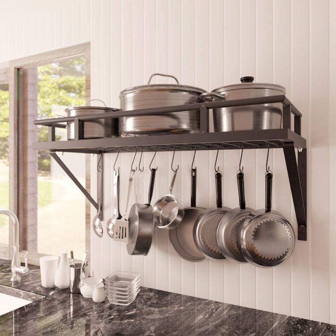 Best Hanging And Wall Mounted Pot Rack Options To Save Kitchen Space   AA1lMaGR.img