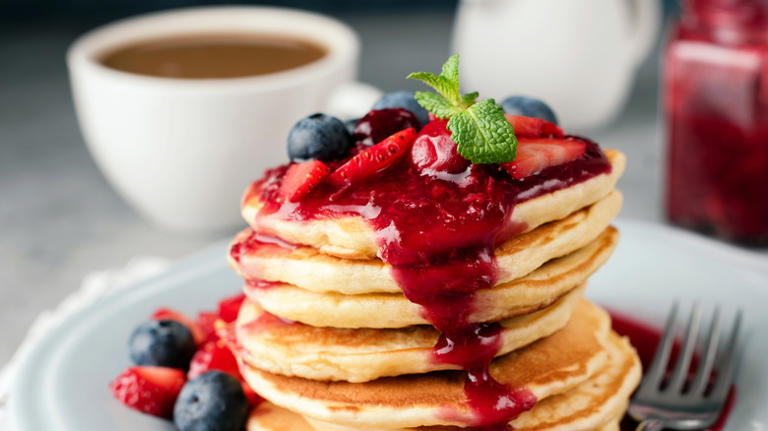Use Up That Leftover Cranberry Sauce As A Delicious Pancake Topper