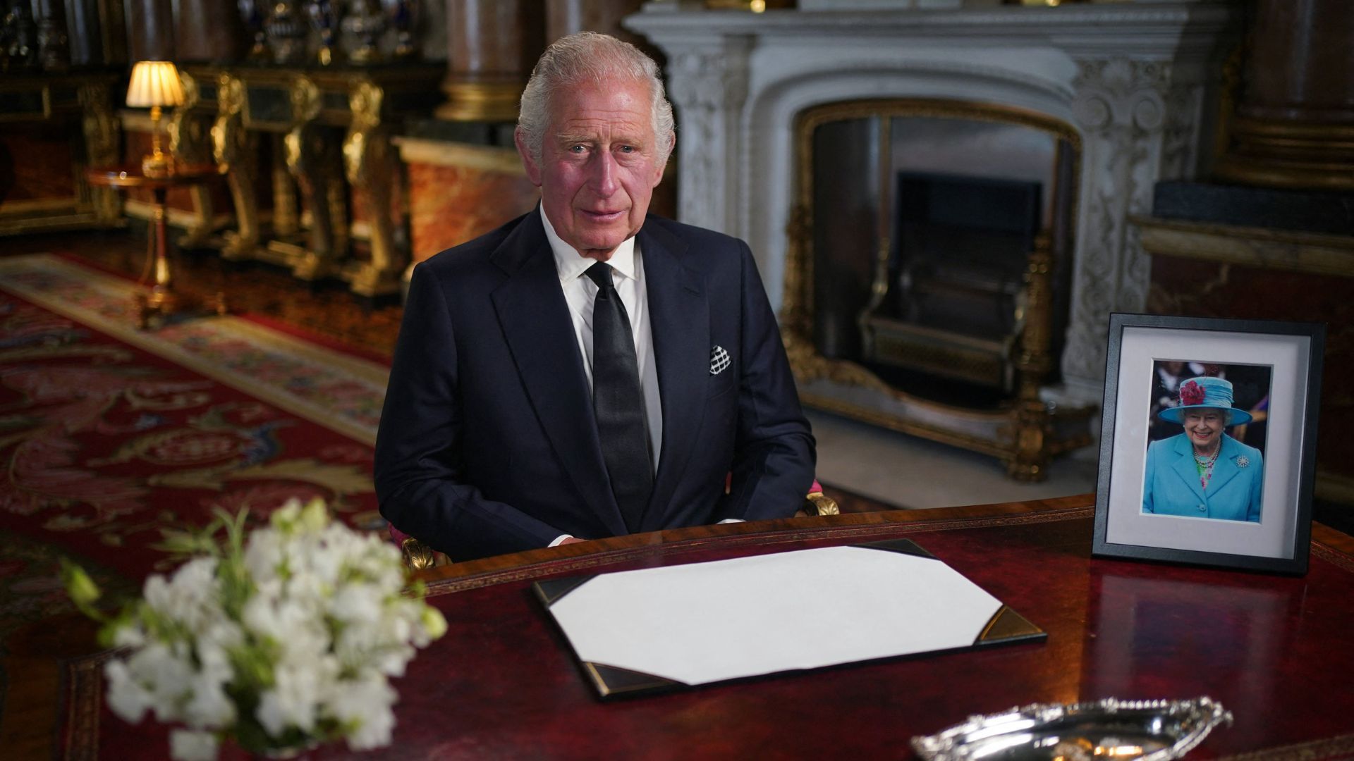 <p>                     Following the death of his mother, Queen Elizabeth II, Prince Charles delivered a sombre and heartfelt first speech paying homage to the Queen. His speech was broadcast to millions of viewers and was also displayed to mourners at a special memorial service at St Paul’s Cathedral.                   </p>
