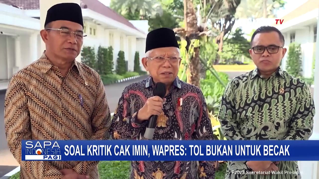 Wapres Jawab Cak Imin Soal Kritik Tol: Bukan Untuk Becak