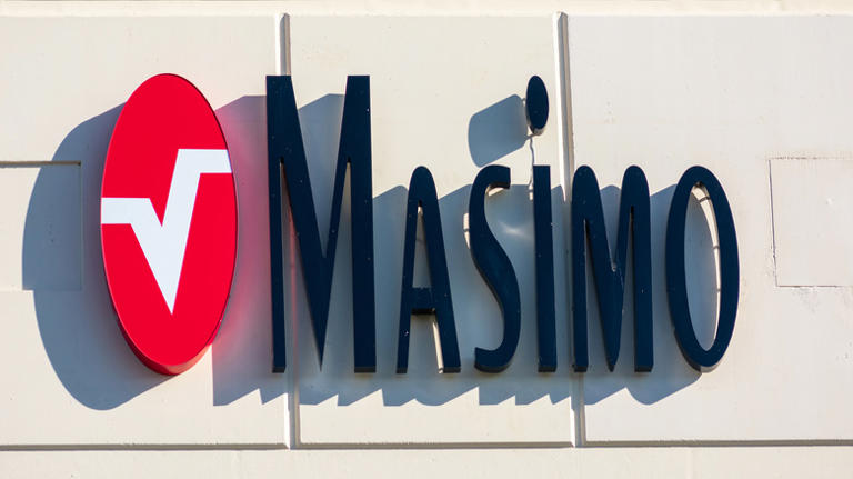 Signage outside Masimo Corp headquarters