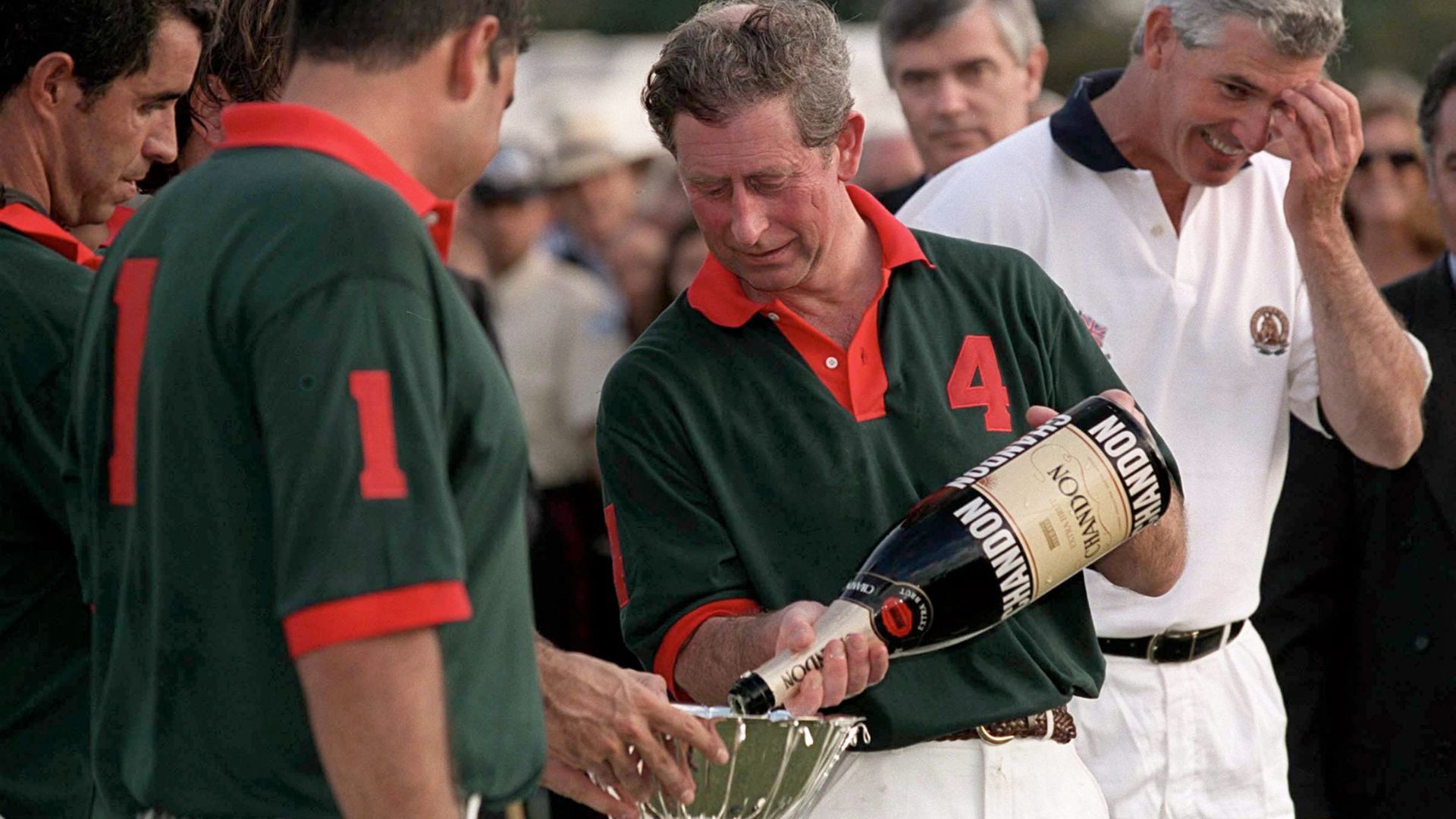 <p>                     What’s better than celebrating a polo victory with a cold glass of champagne? Well, drinking it from your bowl-like trophy of course! Yes, when the then-Prince Charles won his trophy match at the Hurlingham Club in March of 1999 in Buenos Aires, Argentina, he was in a celebratory mood and drank the fizz out of the silver trophy.                   </p>