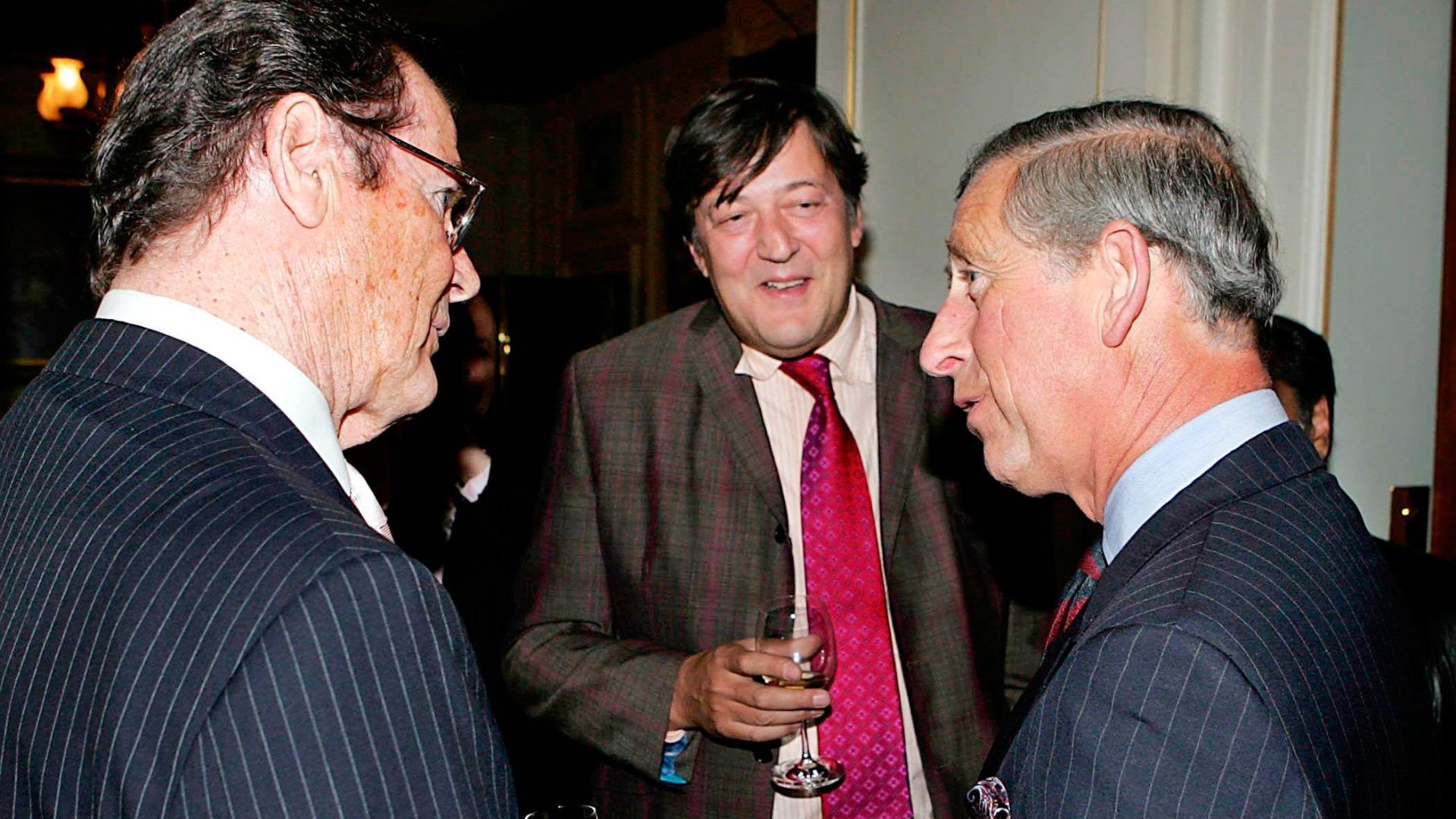 <p>                     At the Prince’s Trust Comedy Gala at the Lyceum Theatre in 1998, the then-Prince Charles took part in a beloved comedy sketch featuring Roger Moore and Stephen Fry. The sketch saw a series of celebrity lookalikes bringing food to Fry and Moore, however, the real Charles eventually came out dressed as a waiter and asked if the food was to their satisfaction. Moore finished the sketch by saying, “I know who he’s supposed to be, but he needs to work on the voice a little.”                   </p>