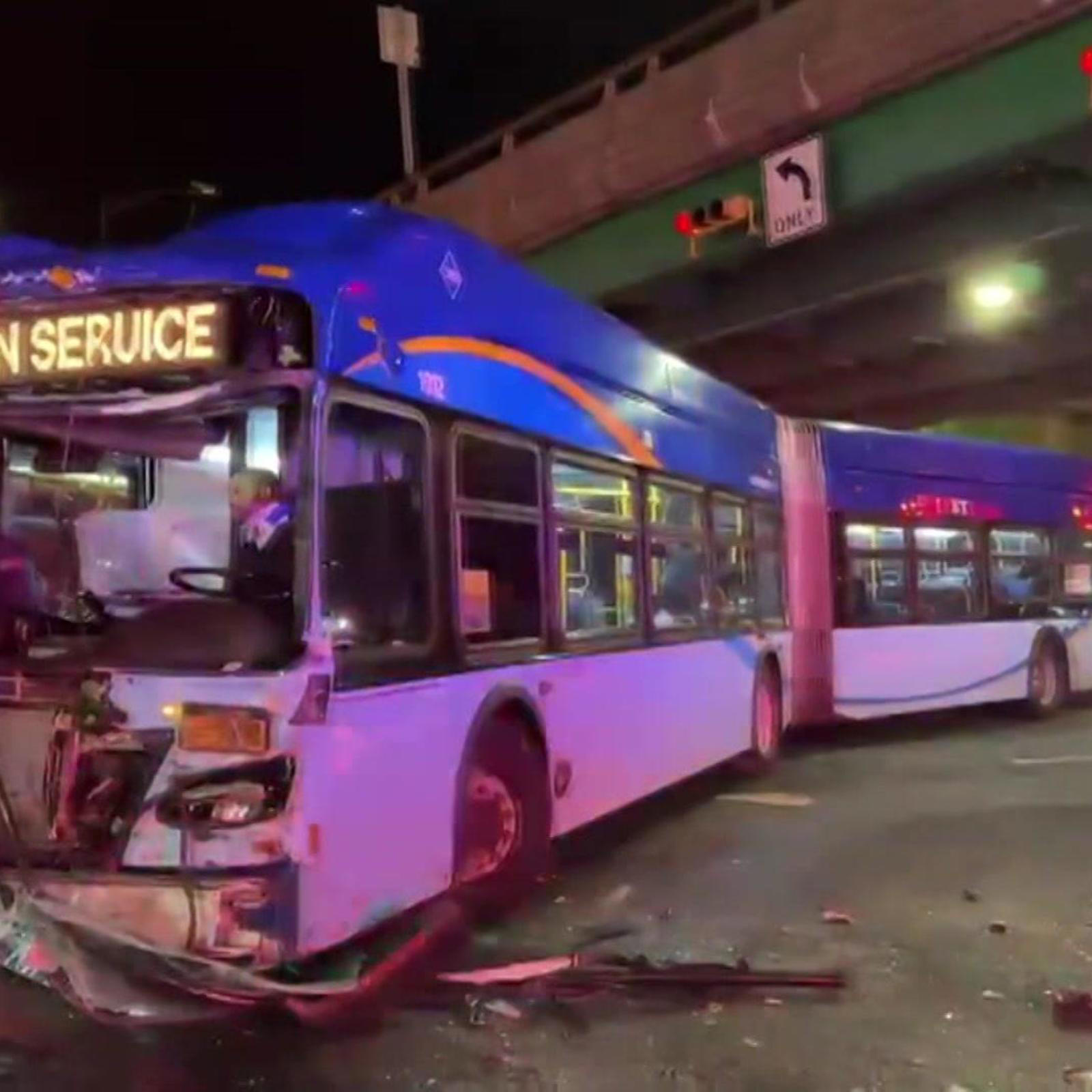 Sanitation truck strikes MTA bus in the Bronx; 13 hurt