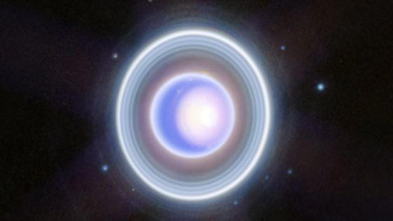 美しく輝く「天王星の環」をジェイムズ・ウェッブ宇宙望遠鏡で撮影した新たな画像をNASAが公開