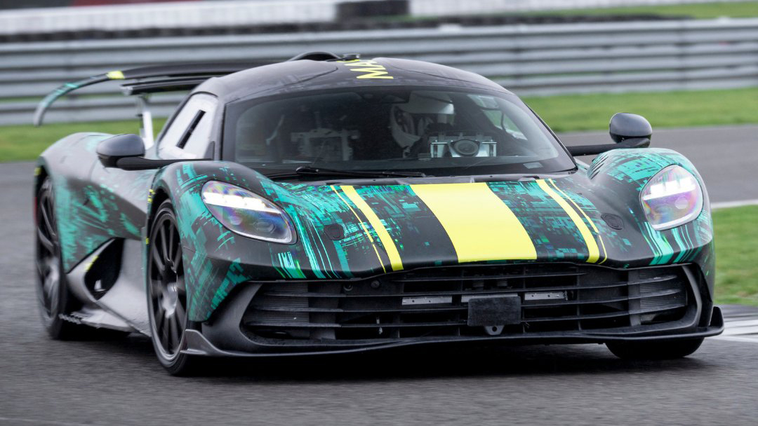 here are some new pictures of the 998bhp aston martin valhalla in testing