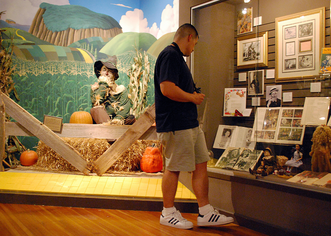 <p>Since "The Wizard of Oz" is the first thing many people think of when they think of the state of Kansas, it's only fitting that Kansas should have an impressive museum dedicated to the fantastical world that author L. Frank Baum created. Located in Wamego, Kansas, the <a href="https://ozmuseum.com/pages/visit">Oz Museum</a> contains over 2,500 pieces of Oz memorabilia relating to both the film adaptation and Baum's book series.</p>