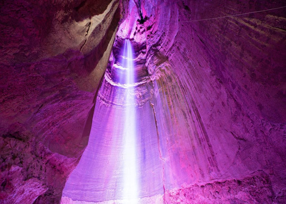 <p>Ruby Falls is <a href="https://www.rubyfalls.com/">America's tallest underground waterfall</a>, meaning that it's literally a hidden gem. Located within Lookout Mountain near Chattanooga, Tennessee, visitors can descend 260 feet by elevator to see Ruby Falls' ancient cave formations and wander its cavern trail.</p>