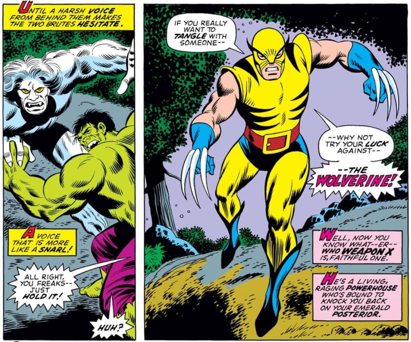 First appearance. Лайла Марвел. Старик Логан против маэстро. Incredible Hulk 180 last Page Wolverine.