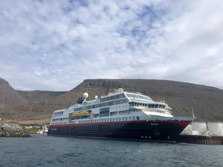 The MS Maud in Westfjords, Iceland. Magnus Thor Hafsteinsson/via Reuters