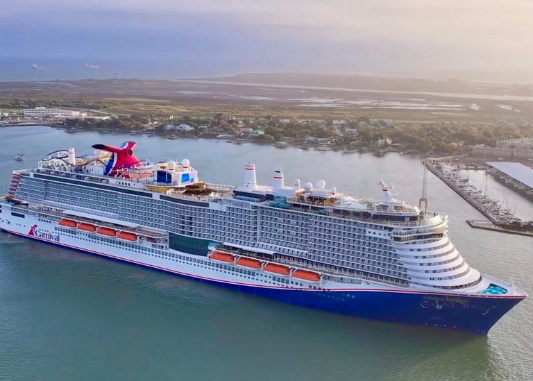 Two cruise ships broke from their moorings amid windy weather