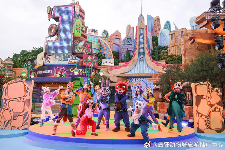 上海迪士尼的「動物方城市園區」才剛開幕，卻馬上傳出遊樂設施出包。（翻攝自瘋狂動物城旅遊推廣中心微博）