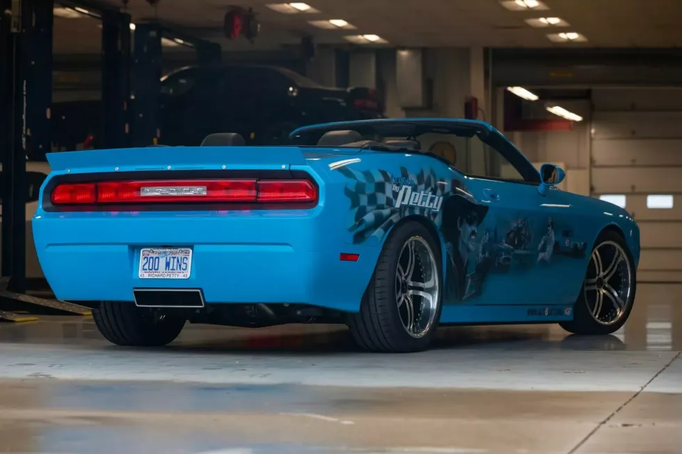 7.0-liter hemi-powered dodge challenger richard petty tribute car expected to fetch over $160,000 at auction