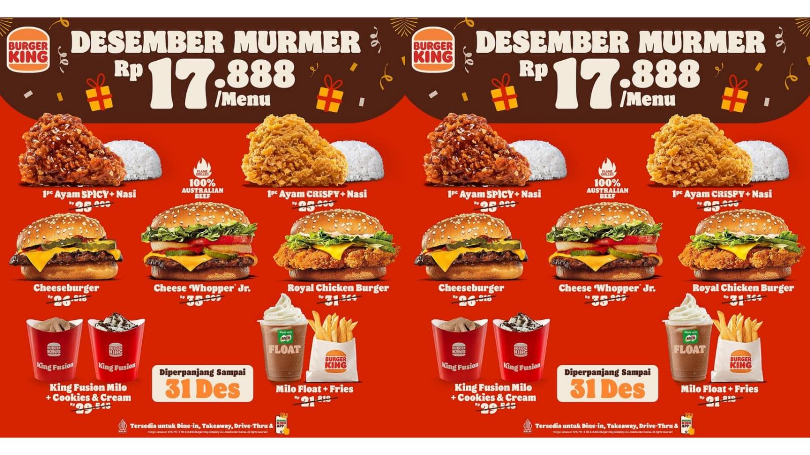makin hemat di akhir tahun,promo burger king 31 desember 2023,nikmati cheeseburger rp 17.000