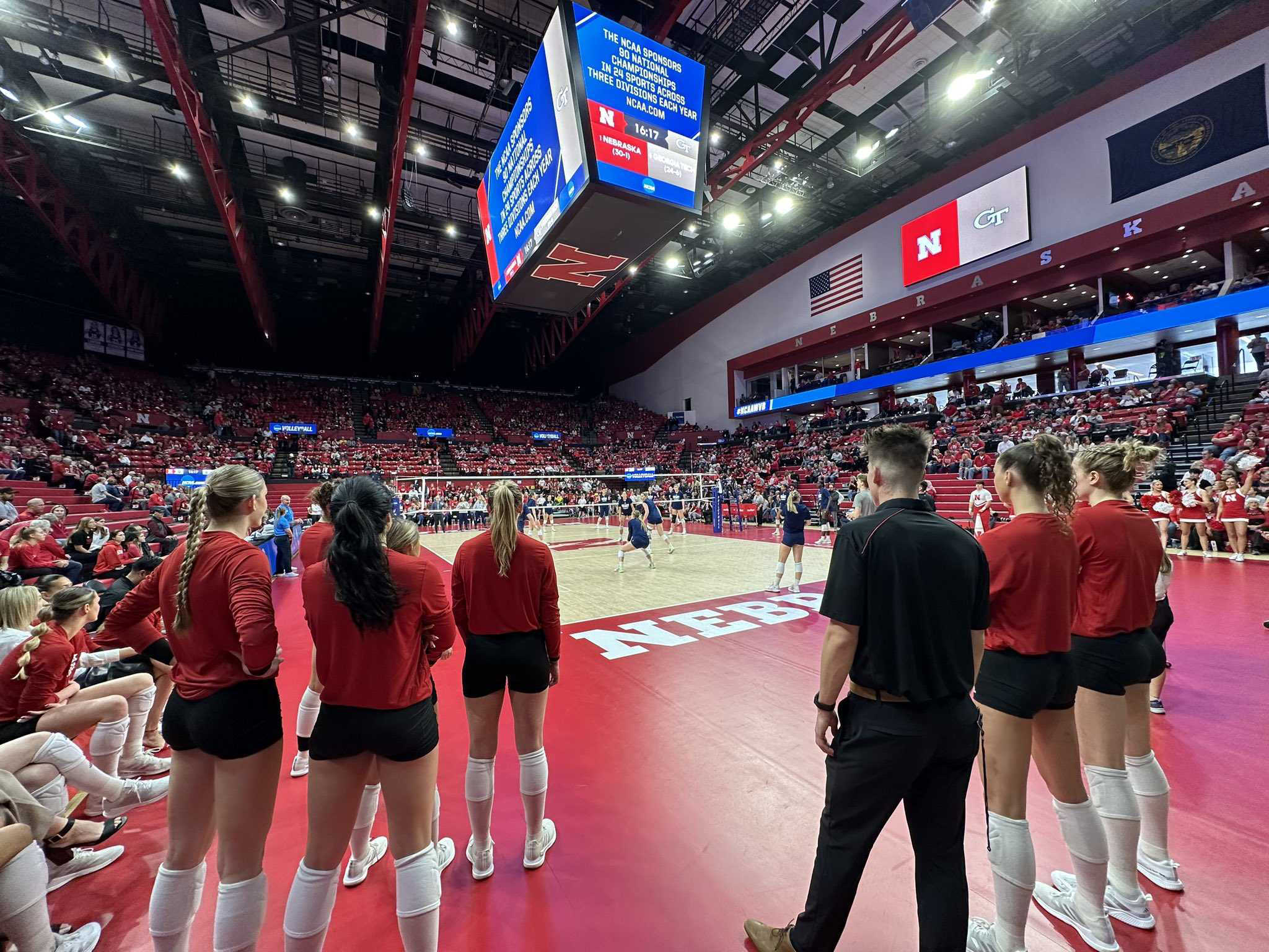 Husker Volleyball Sweeps Georgia Tech To Advance To Elite Eight Of Ncaa Tournament 