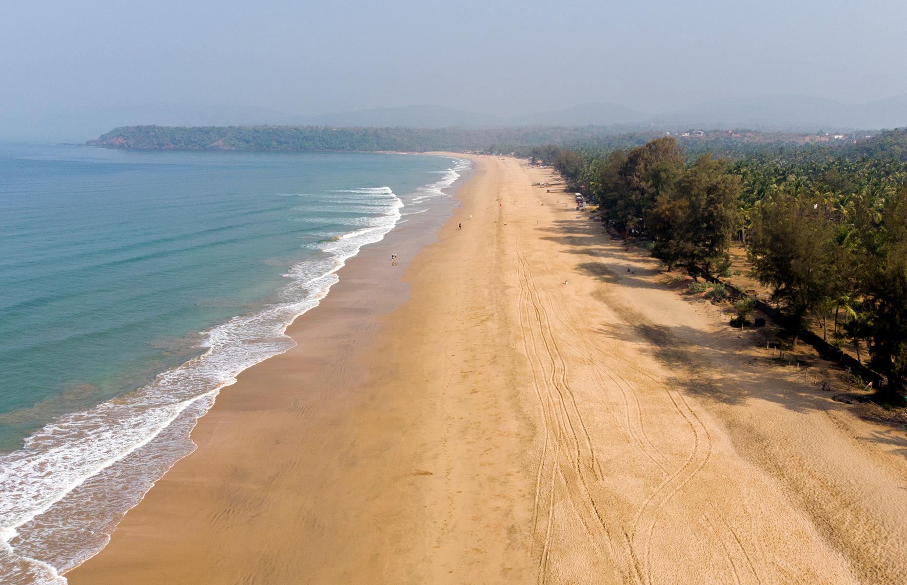 India’s laidback coastal region is blessed with beautiful beaches, including the relatively quiet Agonda bay in the sleepier southern portion of the state. Here wooden boats bob on the water and coconut palms fringe the golden stretch of sand, while the northern end of the beach is a protected nesting site for the Olive Ridley turtle.