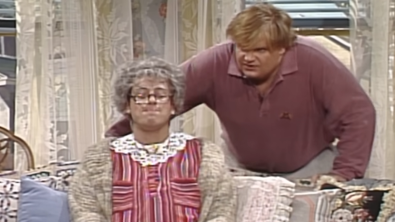 <p>                     In the <em>Saturday Night Live </em>skit, "Bobby Watches Grandma," Sandler becomes the grandma. This complex woman immediately asks for one of her grandsons, Joey, when Joey's brother looks after her. He screams, "Where's Joey, I need him. I need Joey, I want Joey!" in the most dramatic way possible, and it's hilarious.                   </p>