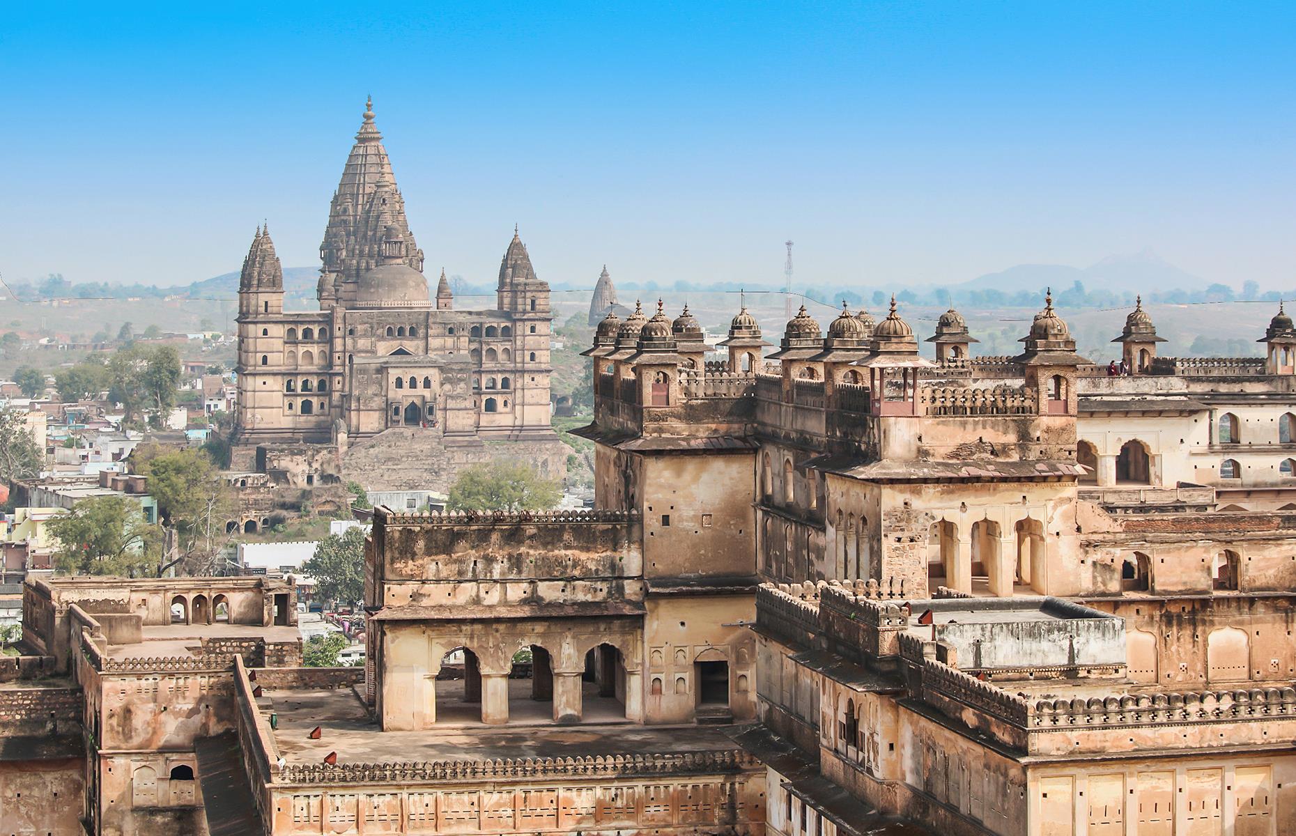 <p>One of Rajasthan's most magical spots, Orchha doesn't appear on the usual Golden Triangle itineraries around the state, and it's all the better for it. The small town has a complex of towering temples, palaces, and monuments within its medieval fort, and ample legends and folklore add intrigue for visitors.</p>  <p>Come with a guide to make the most of it, and don't miss the sunset from across the river when the ancient towers will be silhouetted against a pinkish, yellowing sky.</p>