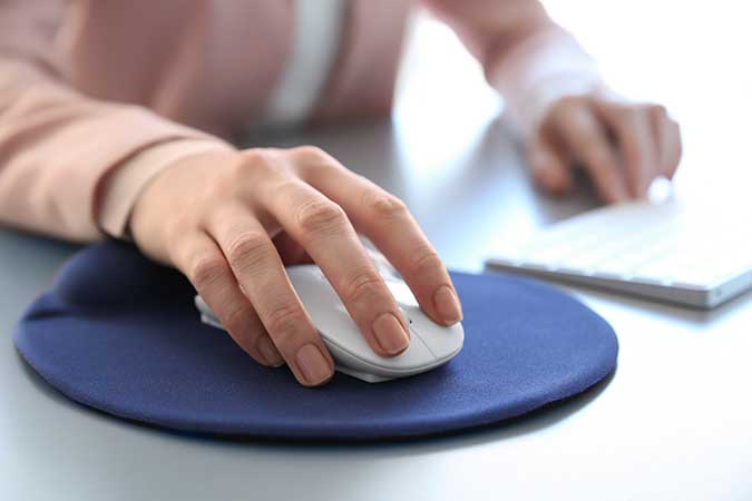 <p>While many offices usually supply ergonomic mousepads for their employees, chances are you may not have had one at home waiting for the day you had to begin remote work. They are available from many online retailers in many different colors and designs.</p> <p>There are mousepads designed for heavy users—mainly gamers—and there are mousepads designed for moderate users. Be sure to pick one that suits your needs, specifically.</p>