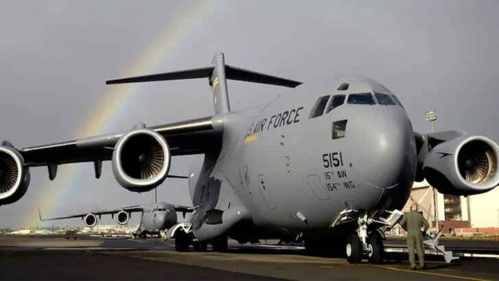 <p>One of the largest military planes ever built is the Globemaster III. It was initially produced in 1991 and continued to be manufactured until 2015, when production was discontinued. This mighty aircraft was designed by McDonnell Douglas, and each unit had an estimated cost of around $218 million.</p>