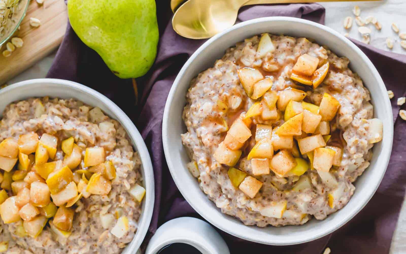 <p>This oatmeal is flavored with warming spices like cinnamon, cardamom, and nutmeg, topped with caramelized maple syrup pears, creating a comforting and aromatic winter breakfast.<br><strong>Get the Recipe: </strong><a href="https://www.runningtothekitchen.com/spiced-pear-oatmeal/?utm_source=msn&utm_medium=page&utm_campaign=msn">Spiced Pear Oatmeal</a></p>