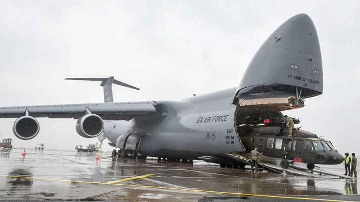 <p>The C-5 Galaxy is a military transport aircraft that is specifically designed to carry oversized loads. It is one of the largest aircraft in the military, and its construction costs are incredibly high. The cheapest C-5 Galaxy model currently available costs $100.37 million, while the most expensive one can cost up to $224.29 million. Despite being introduced in the 1970s, the C-5 Galaxy continues to be actively used by the military today.</p>