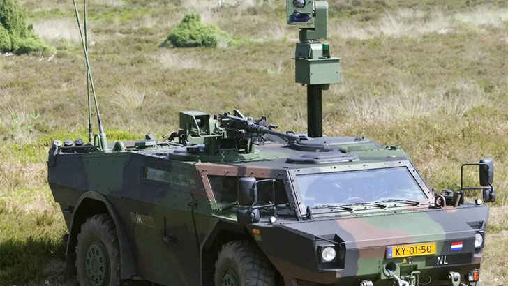 <p>The Fennek, or Leichter Gepanzerter Spähwagen (Light Armored Reconnaissance Vehicle), is a joint creation of Germany’s Krauss-Maffei Wegmann and Dutch Defence Vehicle Systems. The vehicle’s name comes from the fennec fox, reflecting its swift and stealthy qualities. The Fennek is optimized for reconnaissance missions and is equipped with an observation system mounted on a telescopic mast, a high-resolution camera, and a laser range finder that enables the crew to precisely target objects hundreds of kilometers away for an airstrike.</p>