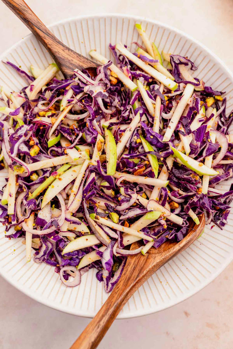 Quick Cabbage Apple Slaw