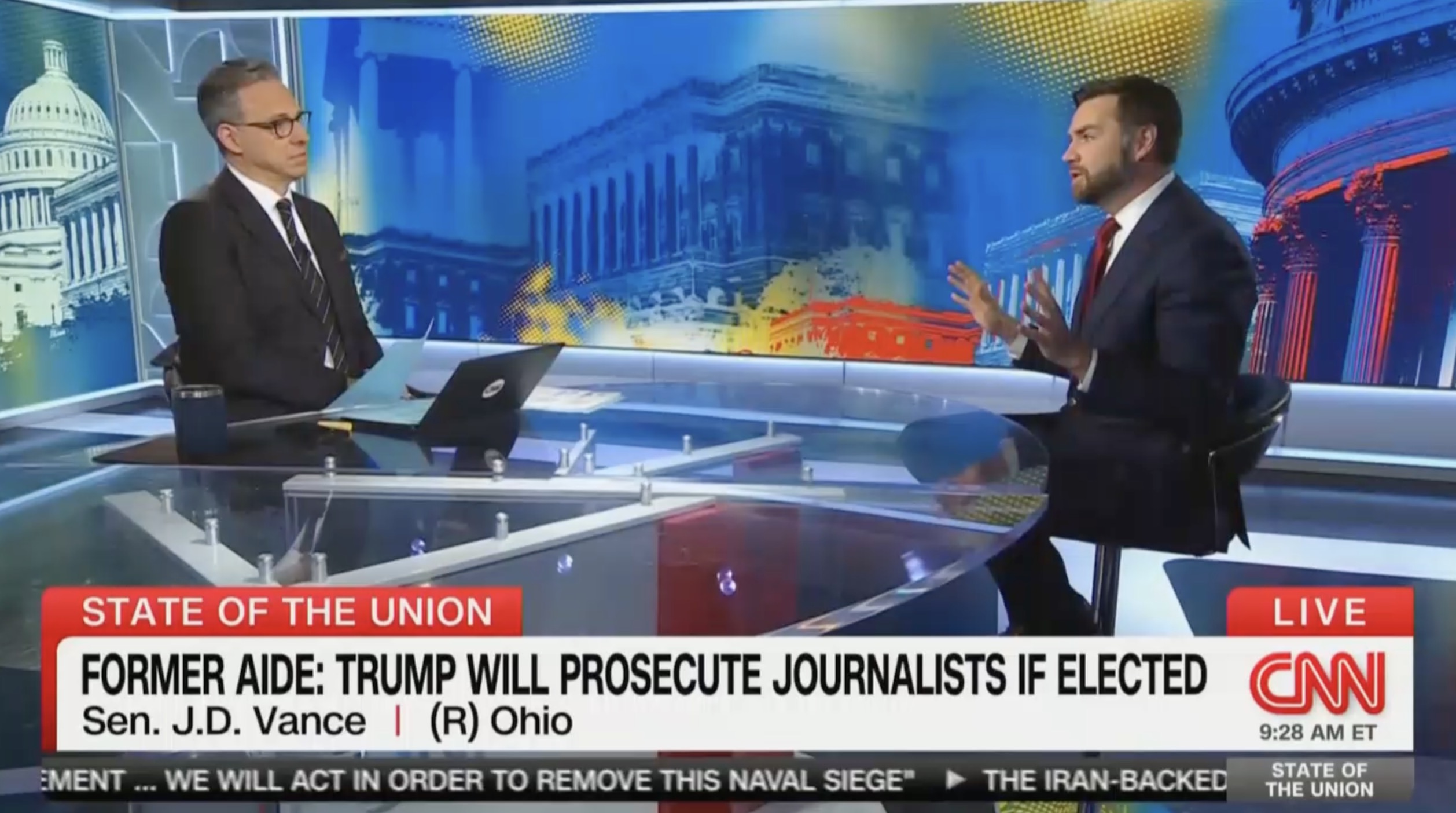 Jake Tapper Mocks JD Vance For Dodging Question On Trump Coming After ...